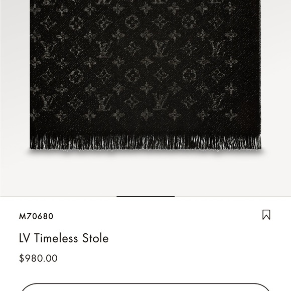 Louis Vuitton LV Timeless Stole - Noir - NWT - Picture 9 of 11